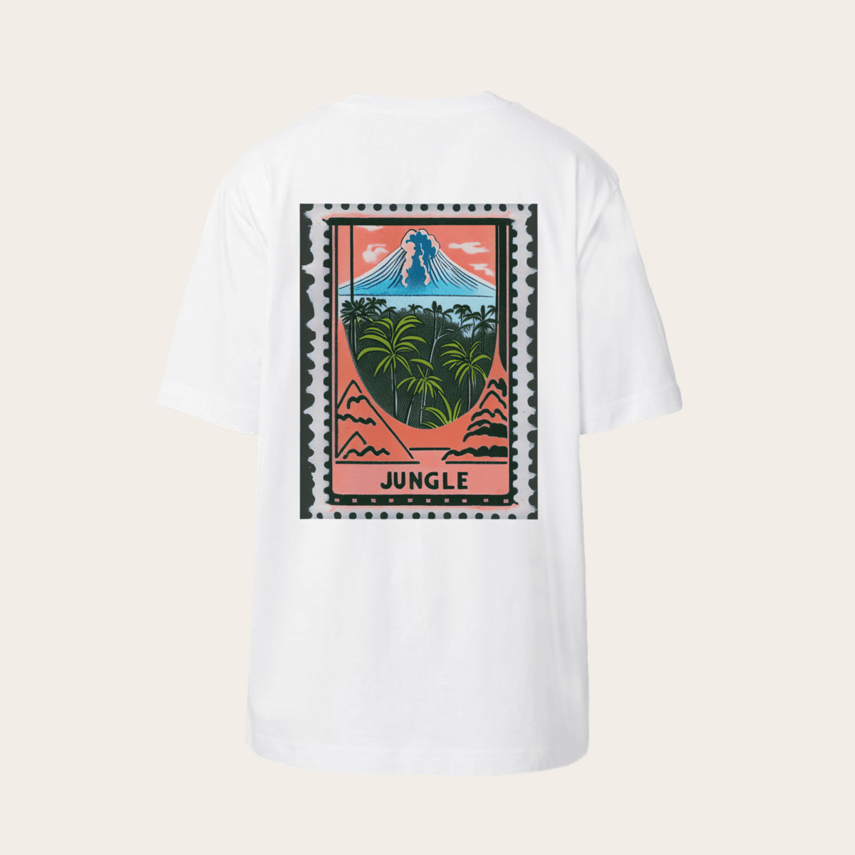 VOLCANO PARADISE STAMP - Tシャツ